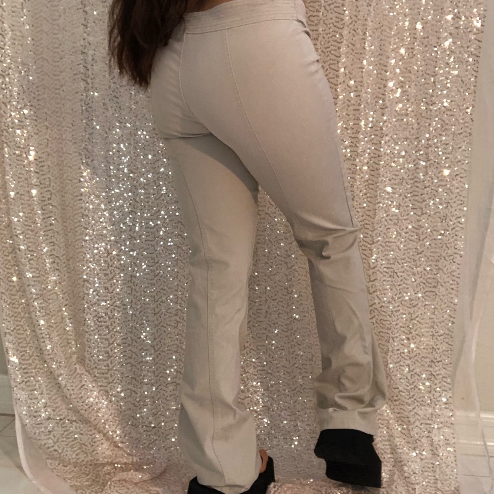 J.Lo tan bell bottom pants